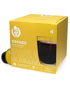 Kaffekapslen Grande 30 package and pod for Dolce Gusto
